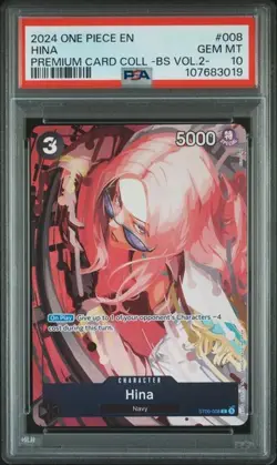 HINA Premium Card Collection Best Vol. 2 ST06-008 One Piece PSA 10 Gem Mt - Image 1