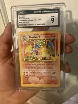 CGC 9 MINT Charizard 2021 Celebrations Classic Coll. 4/102 Holo Pokemon Card - Image 1