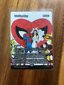 Mtg Magic Wedding Ring Spider-Man Mythic Rare Borderless Artifact 0007 - Image 1