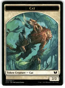 MTG - Spirit (Enchantment) Cat Double-Sided Token - Commander 2015 - Image 2