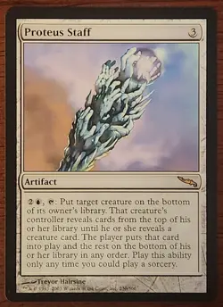 Proteus Staff MtG Mirrodin LP Magic The Gathering - Image 1