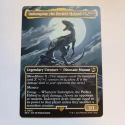 Magic the Gathering Indoraptor, the Perfect Hybrid (Borderless) Jurassic Park NM - Image 1