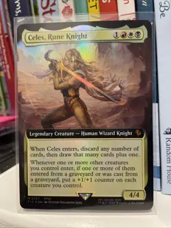 MTG Foil Extended Art Celes, Rune Knight NM Unplayed Commander Final Fantasy FIC - Image 1