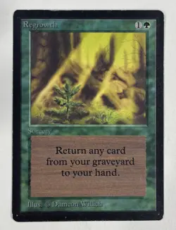 Regrowth Alpha MP Moderate Play MTG Magic The Gathering - Image 1