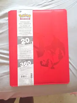 Ultra Pro Pokemon TCG Charizard 9 Pocket Leather Binder Red 360 Card Capacity - Image 1