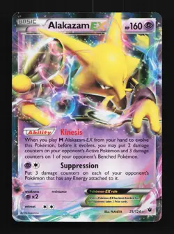Alakazam-EX 25/124 LP Fates Collide English Pokemon Card TCG - Image 1