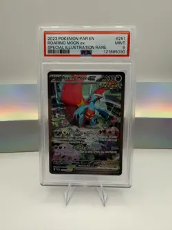 PSA 9 Roaring Moon ex 251/182 SIR Paradox Rift Pokemon NEW CERT - Image 1