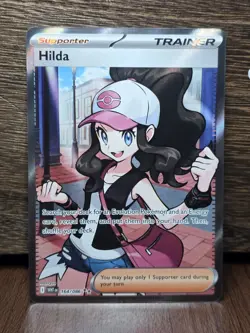 Hilda 164/086 Full Art Ultra Rare Holo Pokemon 2025 White Flare NM - Image 1