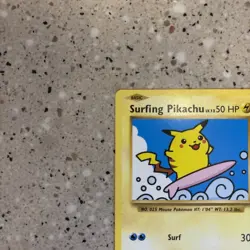 2001 Promos - Wizards Black Star Surfing Pikachu Basic/Promo #28 - Image 2