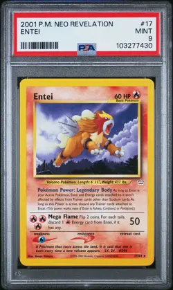 2001 POKEMON NEO REVELATION #17 ENTEI PSA 9 - Image 1