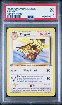 1999 POKEMON JUNGLE 1ST ED #24 PIDGEOT PSA 7 - Image 1