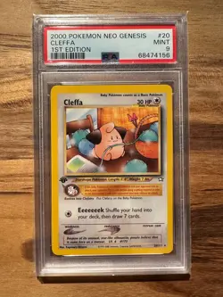 Pokemon Neo Genesis 1st Edition CLEFFA 20/111 PSA9 MINT # 68474156 - Image 2