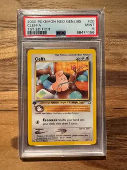 Pokemon Neo Genesis 1st Edition CLEFFA 20/111 PSA9 MINT # 68474156 - Image 3