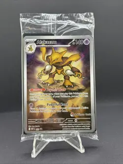 Pokemon Mega Evolution MEP 009 Alakazam SEALED Promo Pokemon Center Stamped - Image 1
