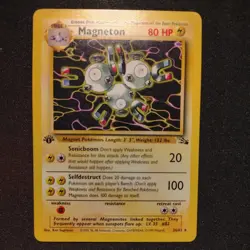 Magneton 26/62 Fossil 1st Edition Rare Pokemon Non Holo, Excellent condition! - Image 1