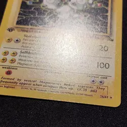Magneton 26/62 Fossil 1st Edition Rare Pokemon Non Holo, Excellent condition! - Image 3