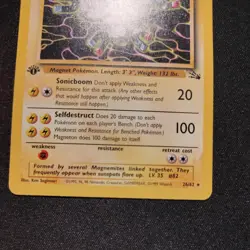 Magneton 26/62 Fossil 1st Edition Rare Pokemon Non Holo, Excellent condition! - Image 5