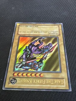 YuGiOh Gaia the Fierce Knight LOB-006 1st Edition Ultra Rare good Asian eng - Image 4