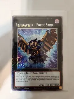 ERROR/MISPRINT RAIDRAPTOR - FORCE STRIX PSR YuGiOh RA04 EN243 NM - Image 1