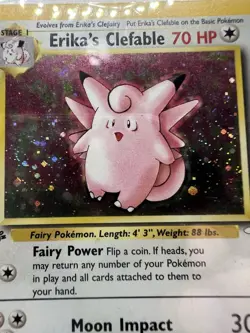 Pokemon TCG Erika's Clefable Gym Heroes Holo Card 3/132 1st Edition Holo Rare - Image 4