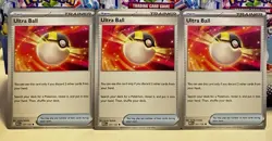 (Set Of 3) Pokemon Mega Evolution Trainer Card - Ultra Ball (131/132) - Image 1
