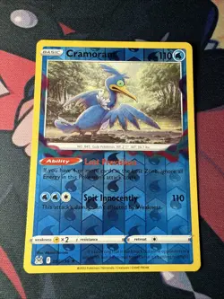 Pokemon TCG Cramorant Card 050/196 Lost Origin Reverse Holo NM - Image 1