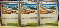 (Set Of 3) Pokemon Mega Evolution Trainer Card - Surfing Beach (129/132) - Image 1