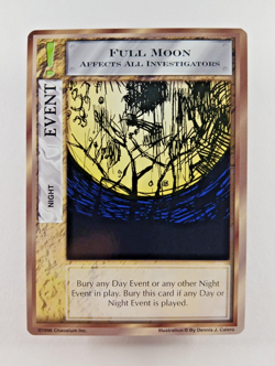 Full Moon, Night - Mythos CCG card (1996 Chaosium) UC Event, Cthulhu Lovecraft - Image 1