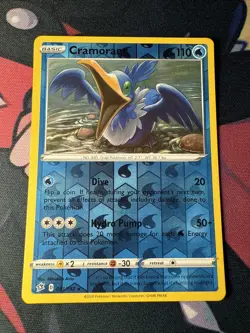 Cramorant Pokemon Card 051/192 Rebel Clash Reverse Holo Near Mint - Image 1