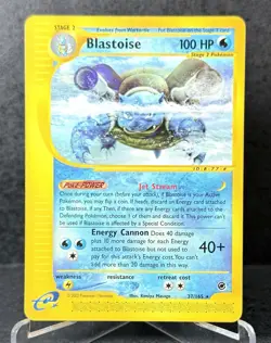 BLASTOISE 37/165 Expedition Base Set - Non Holo Pokemon Card - Image 1