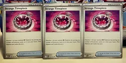 (Set Of 3) Pokemon Mega Evolution Trainer Card - Strange Timepiece (128/132) - Image 1