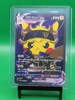 Pikachu Asta Black Clover Pokemon Cosplay Card Holo - Image 1
