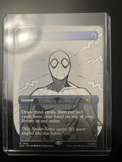 MTG Secret Lair Spider-Man Brainstorm (7013) Magic the Gathering Pencil Variant - Image 3