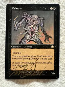 MTG - Delraich - Mercadian Masques - NM - Artist Signed - Free Shipping! - Image 1