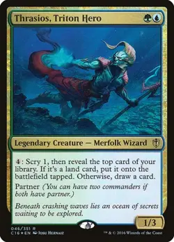 Thrasios, Triton Hero - Foil Commander 2016 LP MTG - Image 1