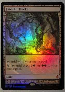 Foil Fire-Lit Thicket - NM - Zendikar Expeditions MTG English - Image 1