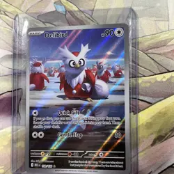 2025 Pokemon Mega Evolution Delibird 152/132 Illustration Rare Holo - Image 3