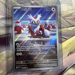2025 Pokemon Mega Evolution Delibird 152/132 Illustration Rare Holo - Image 4