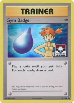 Gym Badge (Misty) - XY204 - 2017 Pokemon League Exclusive XY Black Star Promo MP - Image 1