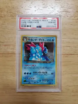 Pokemon PSA 10 GEM MINT 2001 Dark Feraligatr Japanese Neo Destiny Holo - Image 1
