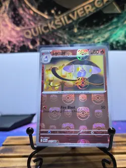 Pokemon Lampent 017/086 (Masterball Pattern) Sv: White Flare Reverse Holo NM - Image 1