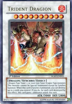 Trident Dragion RGBT-EN043 - Ultra Rare - Moderately Played Unlimited YuGiOh! TC - Image 1