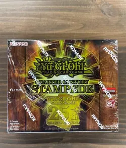 Yugioh Quarter Century STAMPEDE Booster Box 1st Edition Brand New 24 Packs - Image 1