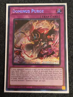Yugioh! Dominus Purge Prismatic Secret Rare 2025 tin MP25-EN095 NM - Image 1