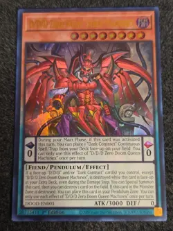 Yugioh D/D/D Zero Doom Queen Machinex DOOD-EN003 1st Ed Ultra Rare NM - Image 1