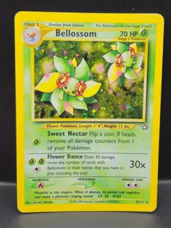 Pokemon TCG Bellossom Neo Genesis Holo Unlimited Rare Card 3/111 - Image 1