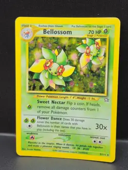 Pokemon TCG Bellossom Neo Genesis Holo Unlimited Rare Card 3/111 - Image 2