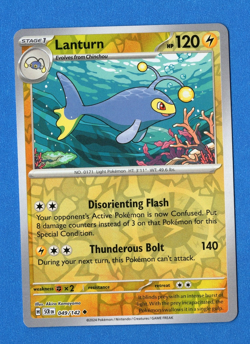 Lanturn 049/142 Reverse Holo Uncommon - Stellar Crown Pokemon Card - Image 1