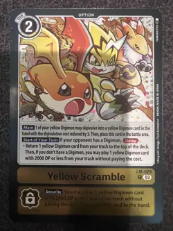 Digimon Card Game Yellow Scramble LM-029 NM - Image 1