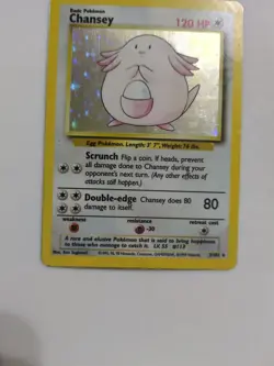 CHANSEY - 3/102 - Base Set - Holo - Pokemon Card - EXC / NEAR MINT - Image 3